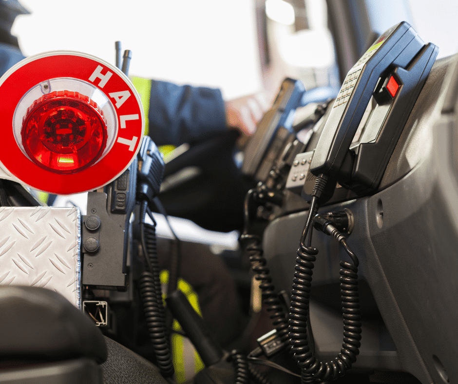 First responder radio in a vehicle